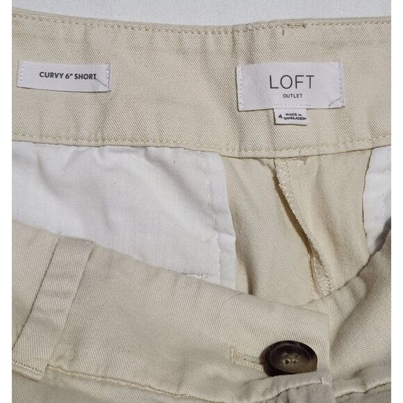 LOFT Washed Twill Curvy Shorts 6" Inseam Women’s Size 4 - Picture 6 of 8